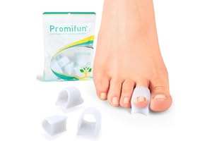 Promifun Hammer Toe Corrector for Women - Toe Straighteners for Bent Toes, Hammertoe, Crooked, Claw, Realign Bent - Toe Corrector for Men (3 Size,6 Pack,White)