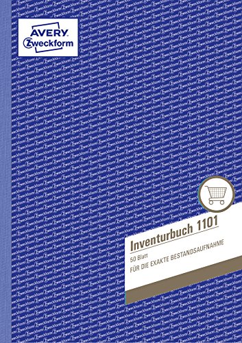 Avery Zweckform 1101 Inventurbuch (A4, 50 Originale, mikroperforiert) weiß
