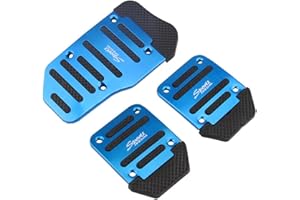 DOUKESH Copri Pedali Auto,Pedali Auto Copripedale Antiscivolo,Pedali Auto in Metallo per Freni,Frizione,Accelerazione,Copertura per Pedali dell’Auto,Pedaliera Antiscivolo Universale per Trasmissione Manuale