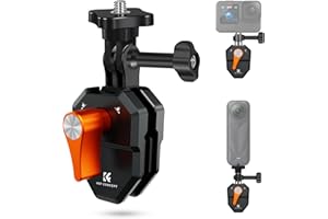K&F CONCEPT Moto Parabrisas Abrazadera de Montaje Clip para GoPro Hero13/12/11/10/9, dji Osmo 360, Action 3/4/5 Pro, para Insta360 X5 X4 X3, Moto Parabrisas Soporte Accesorios de Cámara de Accion