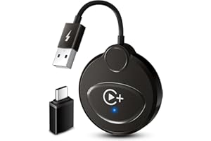 PNBLAECE Adattatore CarPlay senza fili con YouTube, Netflix e Tiktok per iPhone, Dongle Wireless CarPlay per CarPlay Cablato in Fabbrica a Wireless, Connessione Automatica per Auto Successive al 2016