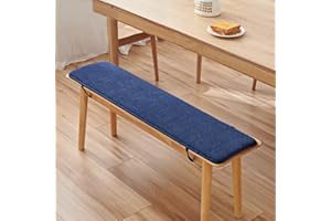 Homesally Garden Bench Cushion Outdoor 2/3 Seater 120cm/150cm/200cm, Seat Cushions for Indoor Furniture Non-Slip Washable Bench Cushions Cover for Windowsill Terrace,Dark Blue,30x100cm