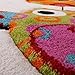 Children's Rug, Cute Owl in Cream / Blue / Orange / Green 200x290 cm