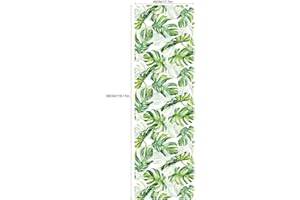TAOGIFT Self Adhesive Vinyl Tropical Green Palm Shelf Liner Contact Paper Dresser Drawer Cabinets Liner Furniture Paper Wall Sticker Peel and Stick Tropical Wallpaper 17.7x117 Inches