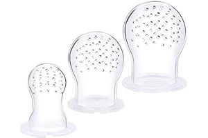 3x Premium Ersatzsauger für Fruchtsauger Primamma MAM BABYLOVE DM Haakaa NUK Silikon Ersatz Sauger in 3 Größen - BPA-frei - Kleinkind Säugling Schnuller Beißring für Obst Eis Muttermilch Beikost