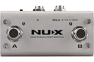 NUX NMP-2 Dual Foot Switch Controller for Guitar Effects & Amplifiers, 9Vdc, 200g