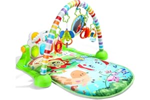 Cute Stone Alfombra de Juegos para Gimnasio para bebés, Alfombra de Juego de Piano con Alfombra de Actividades para el Tiempo Boca Abajo, Centro de Actividades Musicales para bebés y niños pequeños