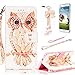 Produktbild Sunroyal [Flip Case + 2x Frei Handschlaufe] Buch-Stil PU Leder Case Schön Cute Eule Owl Bunte Painted Farbmalerei Diamant Strass Schutzhülle für Samsung Galaxy Grand Prime G530/G530H/G530FZ/G5308W/G5309W/G5306W Handy Tasche Hülle Etui Schale Silicone Silikon Back Cover Zurück Flip Cover mit Standfunktion Kredit Kartenfächer und Magnetverschluss + 1x Grün Klee Schleife Kristall Bling Strass Diamant Anti Staub Schutz Stecker Stöpsel + 1x Fingerabdruck-proof HD Displayschutzfolie