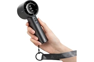 JISULIFE Handheld Fan Pro1S - Next-Gen Airflow: Up to 40h Runtime, Metal Body - Enduring Quality, 1-100 Speed Scroll Wheel, 5
