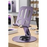 METAL VE KENDİ ETRAFINDA 360 DERECE D&Ouml;NEBİLEN KATLANABİLEN Ayarlanabilir Y&uuml;kseklik ve A&ccedil;ı Ayarlı TELEFON TUTUCU VE TELEFON ST