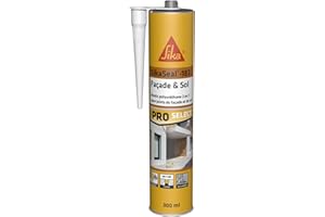 SIKA - Mastic polyuréthane - SikaSeal-183 Façade & Sol ton pierre - Spécial joints de façades et sols extérieurs - Étanche à l’air et à l’eau - 300 ml