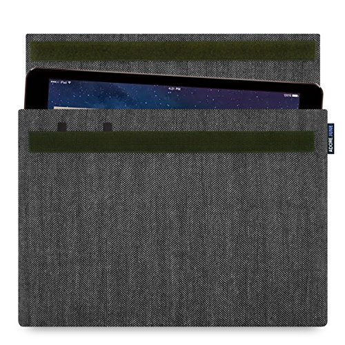 Adore June iPad Pro 12.9 Hülle „Business“ aus characteristischem Stoff mit Apple Pencil Halterung. Passend für das iPad Pro 12 9 (2017 und 2015) und Smart Keyboard. Hochwertige Tasche als treuer Begleiter. Made in Europe. - 2