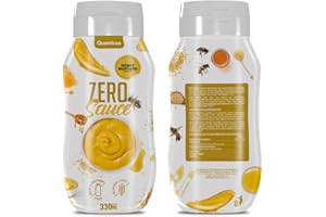 Quamtrax Nutrition - Salsa Gourmet Zero 0% Calorías - 330 ml - Sabor Miel y Mostaza - Bajo en calorías, sin azúcares ni grasas, ideal para una dieta equilibrada