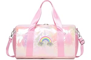 JUMPOPACK Sac Sport Enfant Arc-en-Ciel Sacs à Main Fille Sac Danse Sacs à Bandoulière Fille avec Compartiment Poche Humide