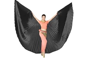 Calcifer Egipto Egipto - Alas de ángel Isis para danza del vientre con 2 varillas telescópicas