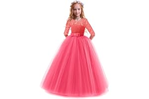 OBEEII Prinzessin Kleid Mädchen Abendkleid für Hochzeit Brautjungfer Blumenmädchen Geburtstag Party Jugendweihe Fasching Cocktail Dance Ballkleid 2-14 Jahre