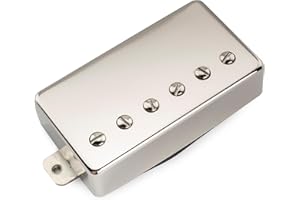 Musiclily Pro LP-CMHA Alnico 5 Micro Humbucker Couvert Chevalet 16K pour Guitare électrique LP Style, Nickel