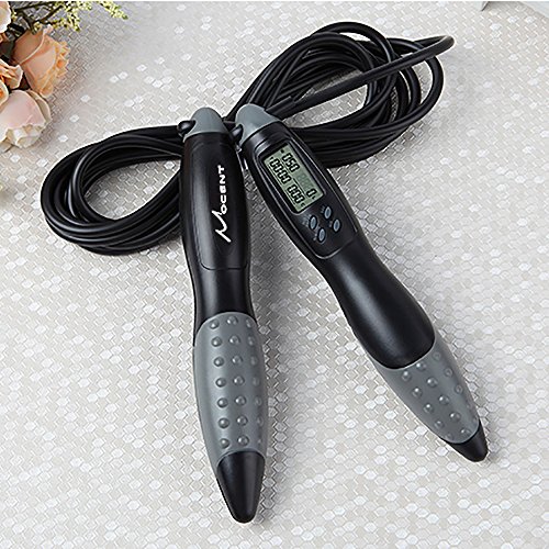 Mocent Springseil, verstellbar Kalorien Zähler Jump Springseile, Alarm Reminder Gewicht Rahmen Profi Springseil mit LCD-Display für Lady,Erwachsene,Kinder - 6