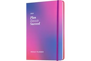 Grupo Erik: Weekly Planner 2024 Magenta Armonia, Agenda settimanale A5, 14,8 x 21 cm, Agenda Settimanale Verticale 13 mesi, Dicembre 2023 a Dicembre 2024, Agenda Planner 2023-2024