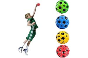 DIYSESSION 4 Stück Moon Ball, 66mm Astro Jump Ball,Bounce Ball Bouncing Ball für Kinder, Hohe Sprünge Gummiball Space Ball Moonball EIN Knallendes Geräusch Machen, Hohe Bounce-Loch-Ball Mondball Lavaball