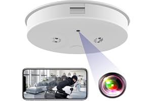 JIYIBIDI Wifi Hidden Smoke Detector Camera, Full HD 1080P Wireless Security Spy Nanny Detector Camera with Motion Detection/Remote View/Night Vision for Home and Office