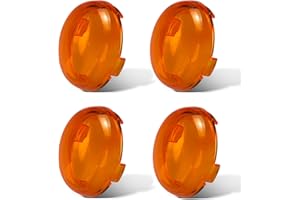 FLYINGWING Szklane osłony na kierunkowskazy, kompatybilne z Harley Touring Softail Dyna Sportster Street Glide Road King Electra Glide 1997-2024, 4 sztuki (bursztyn)