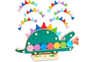 Nene Toys Hungriger Dino, Montessori Holzspielzeug ab 2 Jahren, Farben-Sortierspiel für Kleinkinder, Dinosaurier Lernspielzeug für Jungen und Mädchen 2-3 Jahre, Pädagogisches Vorschulspiel