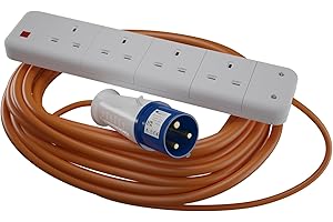 CONNEXION ELECTRICAL LTD CONNEXION 7M Caravan & Camping Electric Hook Up Cable – 16A 240V Heavy-Duty Mains Extension Lead, Camping Hook Up Power Cable for Caravans, Campervans, Motorhomes