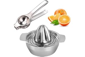 BEKKLPOU 2 Spremiagrumi Manuale, Spremi Limone Spremiagrumi Manuale In Acciaio Inox Spremi Agrumi Manuale In Acciaio, Lavabile In Lavastoviglie Per Limoni Pompelmi e Arance Arance Lime