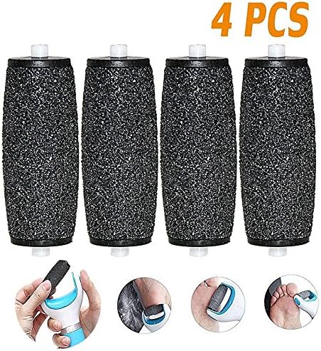 [4 Pack] Extra Coarse Replacement Rollers Compatible Smooth Diamond Pedi Hard Skin Remover Refills fit for Scholl Velvet