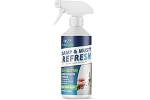 EnzyActive Damp & Musty Refresh Odour Neutraliser Spray – Bio-Enzyme, Fresh Linen Scent – Eliminates Musty Smells from Damp, Mould & Mildew Caravans, Cars, Bathrooms & Cupboards 500 ml Spray