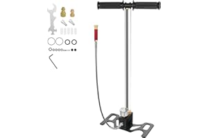 FAAZY PCP Gun Pump 3 Stage Hand Pump, 6000 PSI High Pressure, Stirrup Pump with High Grade Stainless Steel for PCP Cylinder Airgun Rifle, Scuba Tank, Paintball