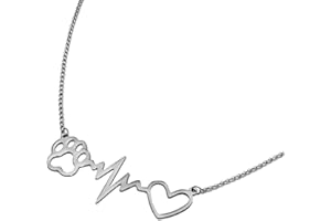 ZOE 61 Collana con ciondolo cane| Amore per gli animali| Collana acciaio con ciondolo cane| Per amarlo come lui ti ama|