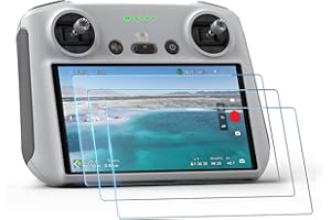 Craznick HD Tempered Glass Screen Protector Film for DJI Mavic Mini 3 / Mini 3 Pro RC Remote Controller Accessories Anti-Scratch Screen Protective Film (3 PACK)