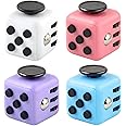 Azonee 4 Pcs Fidget Toy Cube Toy Sensory Toy Stress Anxiety Relief Toy Killing Time Finger Toy Office Classroom Toy Gift for Adults And Children(White, Pink, Purple, Blue)