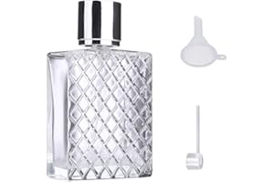 COACOM 1 x rozpylacz do perfum 100 ml + zestaw dozownika, przenośny rozpylacz, szczelna butelka z rozpylaczem, odpowiedni dla kobiet i mężczyzn, na wyjścia i w podróży.