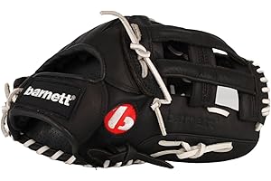 BARNETT GL-127 Gant de Baseball, Cuir véritable, Compétition 12,7" Noir
