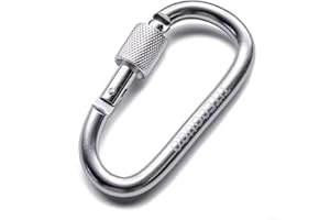 TITECOUGO Locking Carabiner Clip Aluminum Alloy D-Ring Key Chain Hook