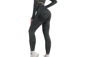 Getervb Sports Leggings Damen High Waist Scrunch Butt Leggings Push Up Seamless Booty Leggings Blickdichte Hose für Gym Yoga Fitness Workout Tights