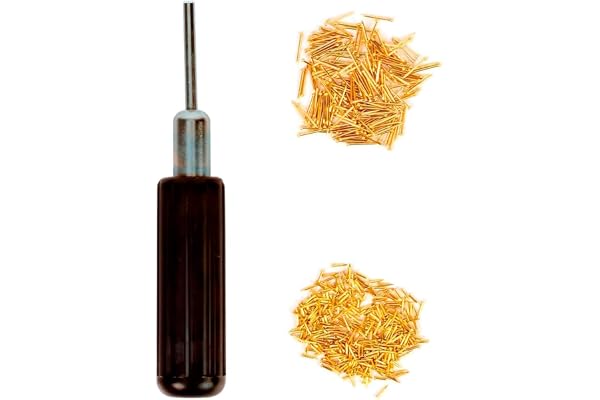 Artesanía Latina – Outils pour Le Modélisme et l’Artisanat en Bois, Cloueuse Magnétique – 100 Clous en Fer Laitonné de 5 mm et 10 mm - Modèle 27023-1 - Kit d'Outils pour l'Assemblage de Maquettes