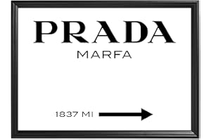 ^RTERBY'S Poster Marfa con Cornice - Orizzontale - varie dimensioni vari colori Made in Italy - riferimento all’opera d’arte di critica al consumismo di Marfa (Texas) (Cornice Decorativa Nera, 30x40)