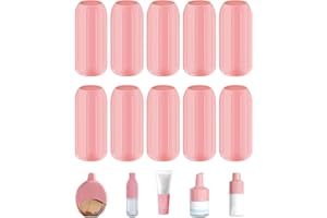 YESIMOLA 10 Pezzi Manicotti Elastici da Viaggio, Custodia per Bottiglia da Viaggio, Manicotti per Bottiglie in Silicone da Viaggio, Kit Viaggio Liquidi, Accessori Viaggio per Boccette da Viaggio