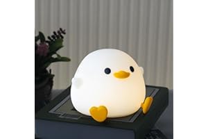 NICE POINT Veilleuse pour enfants, lampe canard en silicone pour bébés et enfants en bas âge, veilleuse animaux pour garçons et filles, lampe de nuit pour chambre à coucher