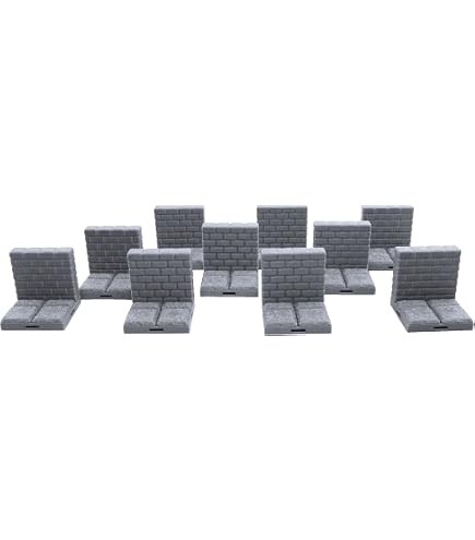 Dalles de donjon verrouillables – Maçonnerie et pierre, terrain de jeu de guerre pour figurines de table de 28 mm, paysage imprimé en 3D, EnderToys