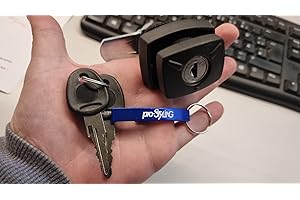 PRO-STYLING DESIGN FOR PERFECTION Klappenschloss Schloss Serviceklappe Gaskasten Wohnwagen Wohnmobil Caravan Boot schwarz im Set mit pro-Styling Schlüsselanhänger