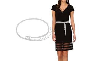 YUPZAR Cintura Gioiello Donna con Strass Lucidi 110 cm,Regolabile Cintura Sottile in Vita Moda Eleganti per Vestito Jeans