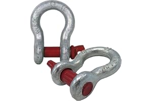 DOJA BARCELONA DOJA Industrial | Manille en Acier Haute Resistance | 3,2 T |Pack 2| Parfait pour Le remorquage et Le Levage | 4x4 Mousqueton treuil elingue de Levage Quad Moto remorquag manilles Lyre Route Sangle