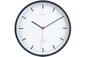 St. Leonhard Bahnhofsuhr Wanduhr: Analoge Wand-Bahnhofsuhr mit schleichendem Quarz-Uhrwerk, Ø 22,5 cm (Wanduhr analog, Analoguhr, schleichende Sekunde)
