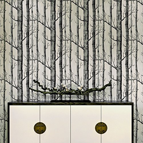 Tapete by COUTUDI, Natur Birke Baum – Wald Holz Vliestapete Wandbilder, PVC frei Fine Decor, 0.53m B*10m L - 6