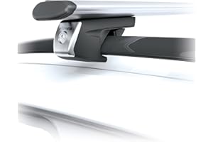 Atera 048222 Bagażnik dachowy Signo RTD - profil Aero srebrny - do samochodów z relingami dachowymi - stal 122 cm